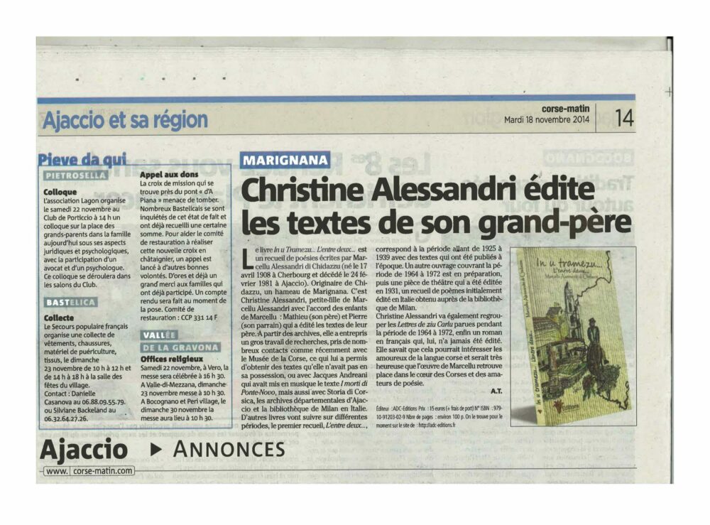 De Milan à Marignana : l’Exil des Lettres